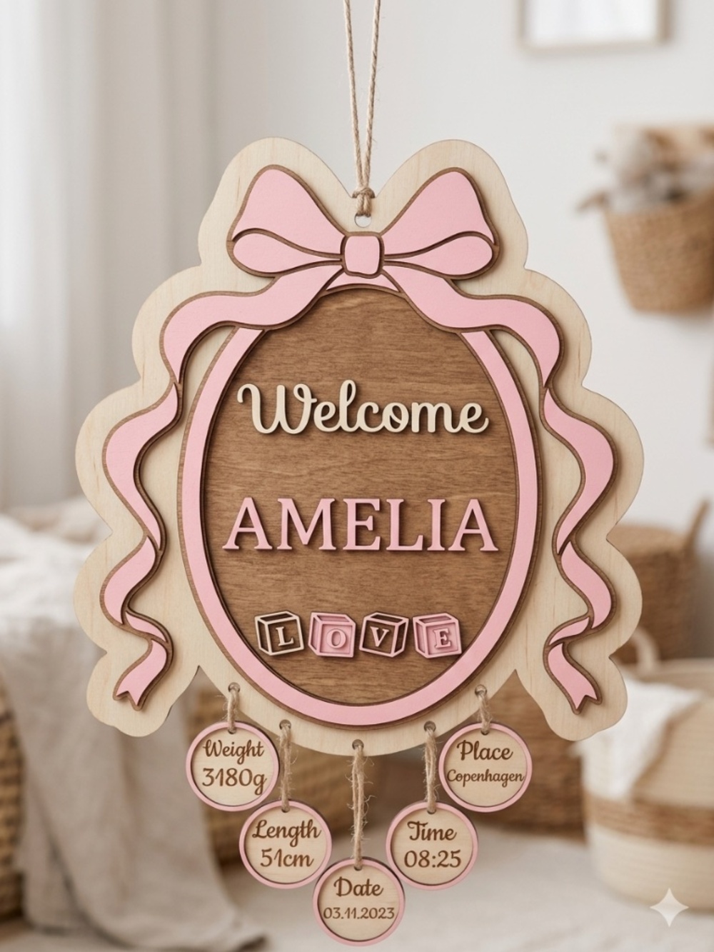 Personalized Baby Birth Stat Sign